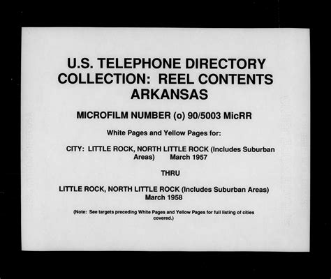 white pages little rock ar